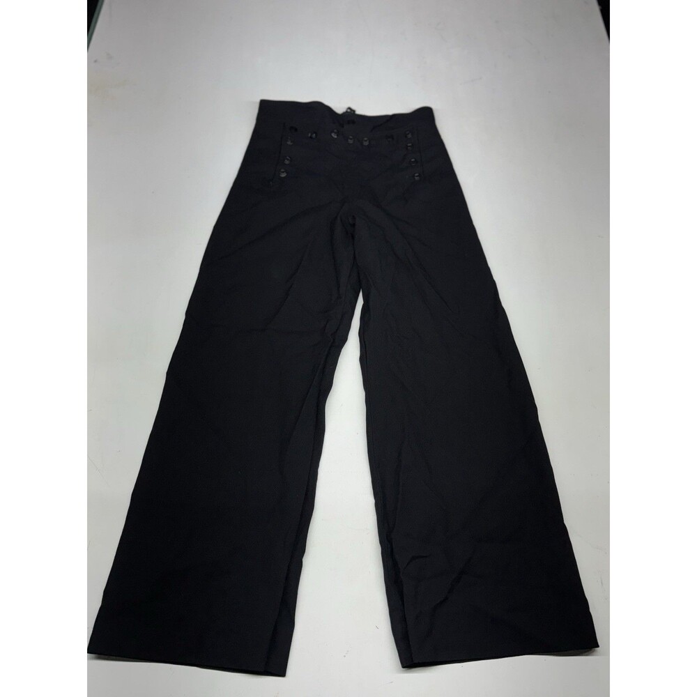 US Navy Crackerjack Pants 32R Wool Service Dress Dark Blue Jumper Uniform Zipper